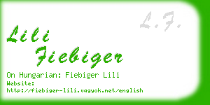 lili fiebiger business card